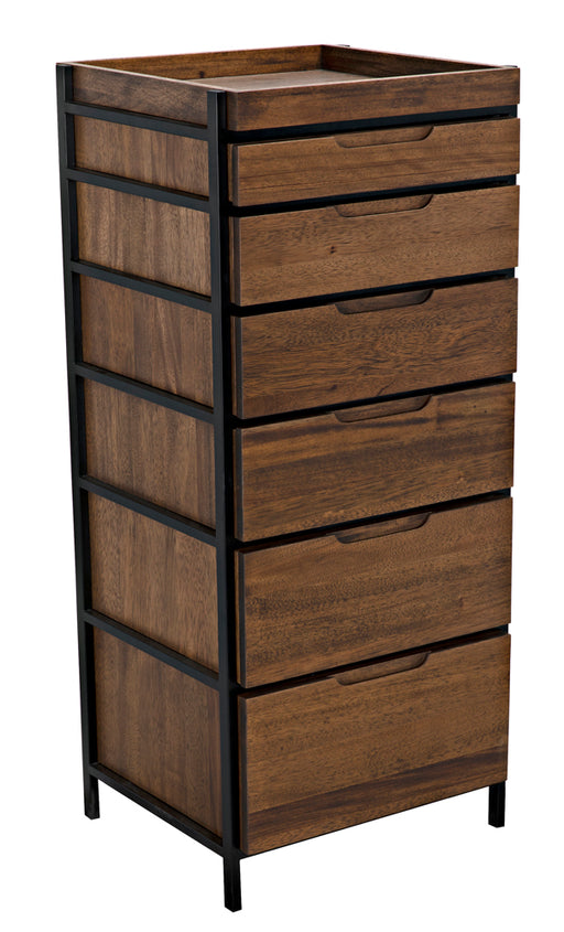 Noir Furniture - Seoul Tallboy in Dark Walnut - GCON414DW - GreatFurnitureDeal
