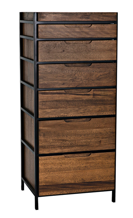Noir Furniture - Seoul Tallboy in Dark Walnut - GCON414DW - GreatFurnitureDeal