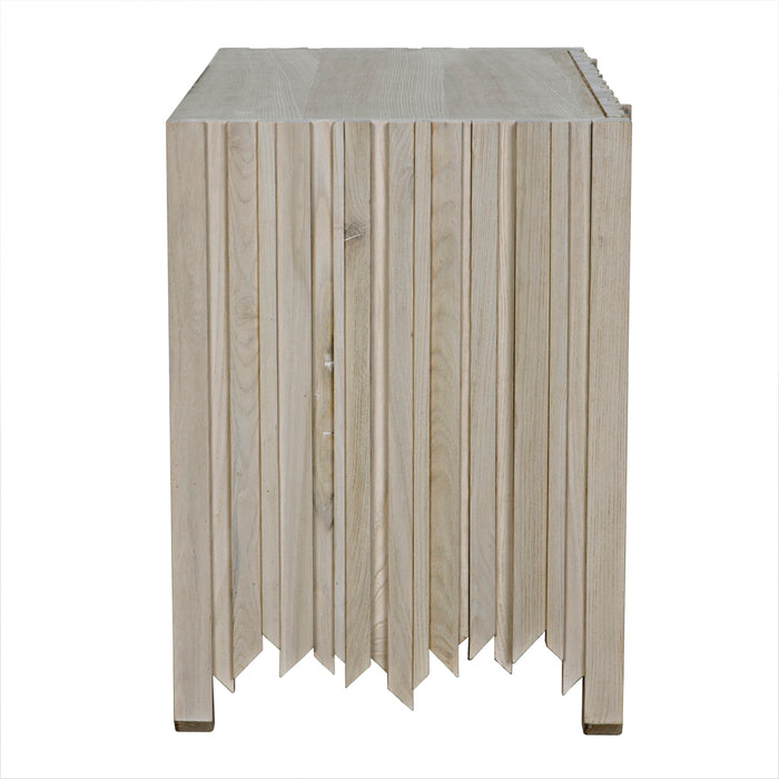 Noir Furniture - Desdemona 3 Drawer Chest in Bleached Elm - GCON419 - GreatFurnitureDeal