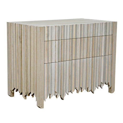 Noir Furniture - Desdemona 3 Drawer Chest in Bleached Elm - GCON419 - GreatFurnitureDeal
