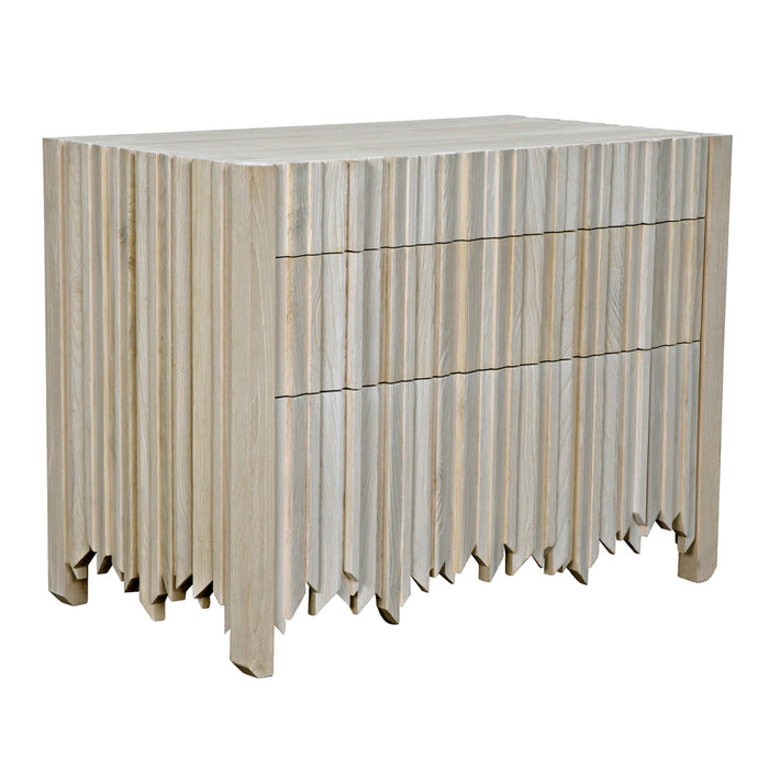 Noir Furniture - Desdemona 3 Drawer Chest in Bleached Elm - GCON419 - GreatFurnitureDeal