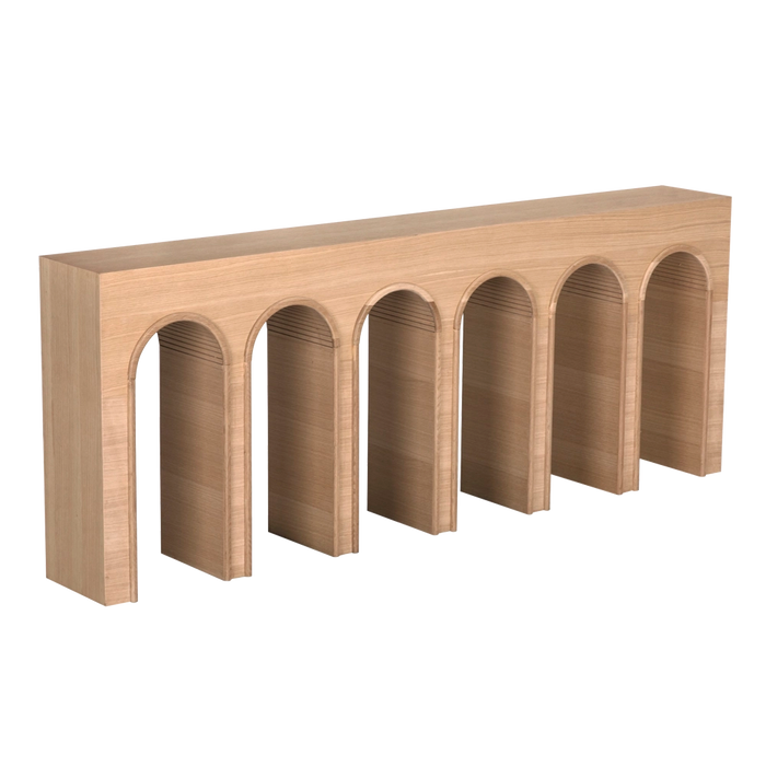 Noir Furniture - Enzo Console Table Extra Large in White Oak - GCON427WO-XL - GreatFurnitureDeal