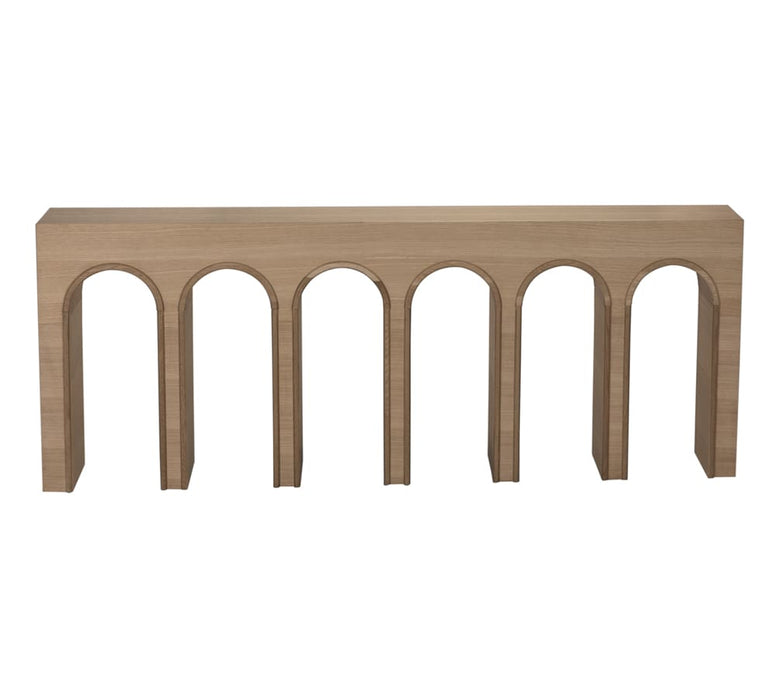 Noir Furniture - Enzo Console Table Extra Large in White Oak - GCON427WO-XL - GreatFurnitureDeal