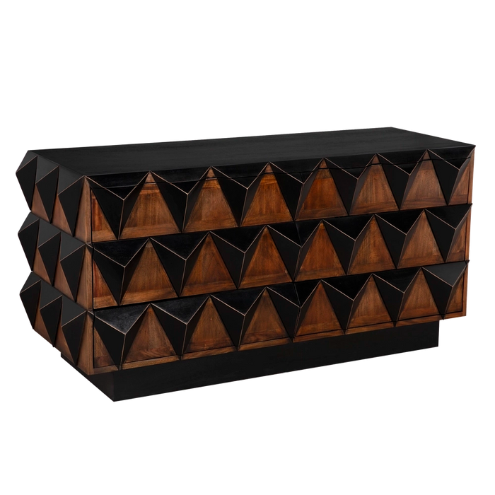 Noir Furniture - Nigel Chest in Two Tone - GCON442HBBR - GreatFurnitureDeal