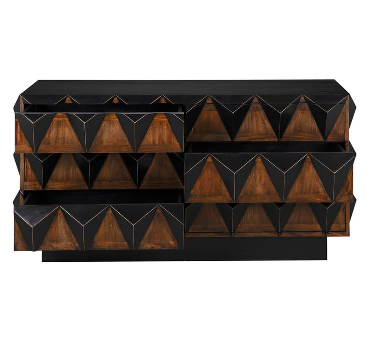 Noir Furniture - Nigel Chest in Two Tone - GCON442HBBR - GreatFurnitureDeal