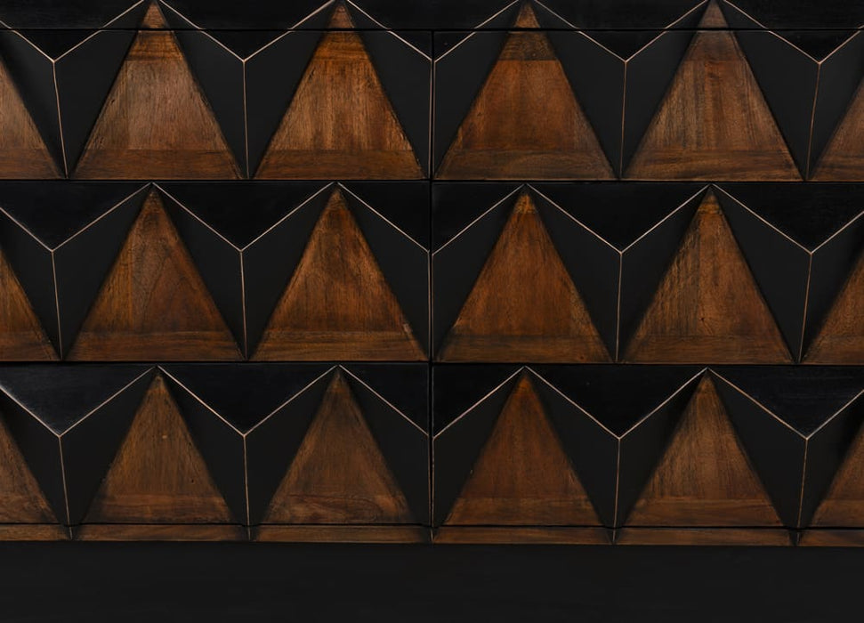 Noir Furniture - Nigel Chest in Two Tone - GCON442HBBR - GreatFurnitureDeal