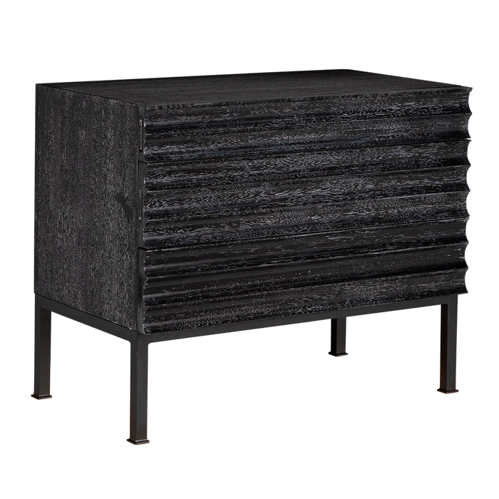 Noir Furniture - Arturo Console in Black Walnut - GCON446BKW - GreatFurnitureDeal