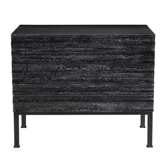 Noir Furniture - Arturo Console in Black Walnut - GCON446BKW - GreatFurnitureDeal