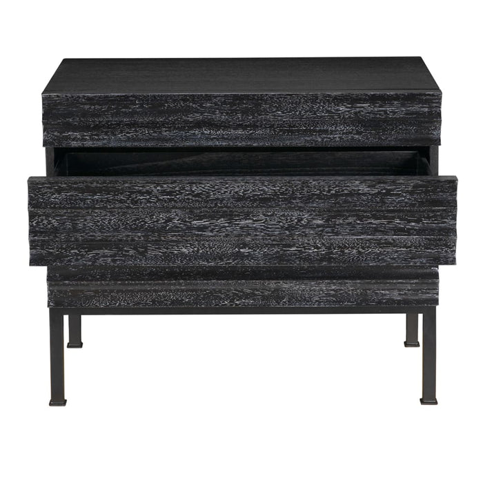 Noir Furniture - Arturo Console in Black Walnut - GCON446BKW - GreatFurnitureDeal