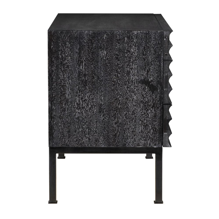 Noir Furniture - Arturo Console in Black Walnut - GCON446BKW - GreatFurnitureDeal