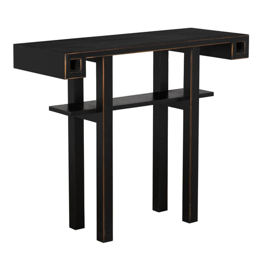 Noir Furniture - Uomo Console Table in Hand Rubbed Black - GCON452HB - GreatFurnitureDeal