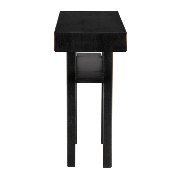 Noir Furniture - Uomo Console Table in Hand Rubbed Black - GCON452HB - GreatFurnitureDeal