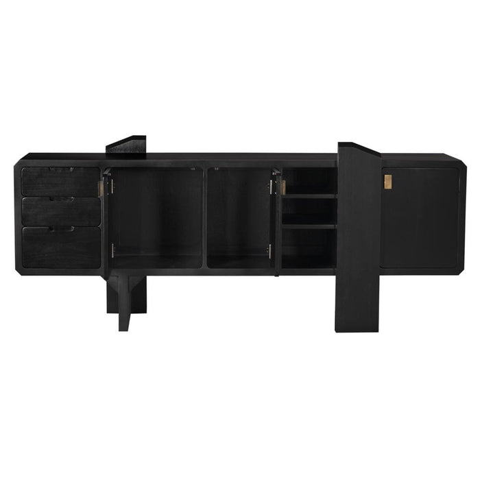 Noir Furniture - Dallas Sideboard in Hand Rubbed Black - GCON453HB - GreatFurnitureDeal