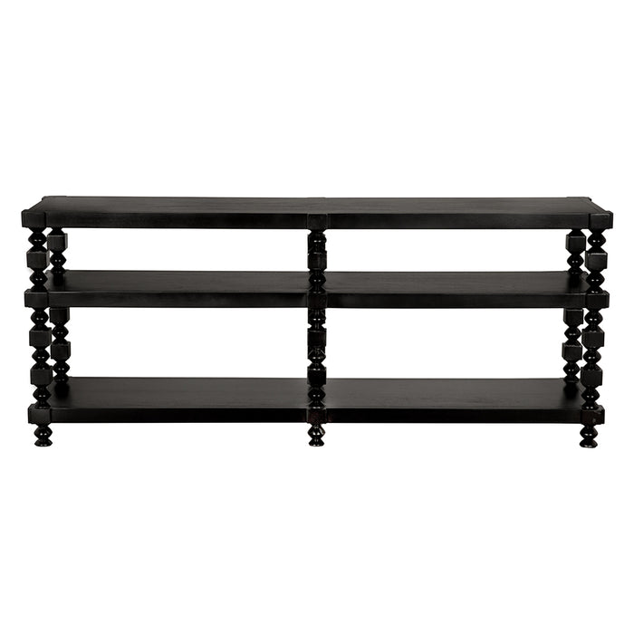 Noir Furniture - Maurice Console Table in Hand Rubbed Black - GCON455HB - GreatFurnitureDeal