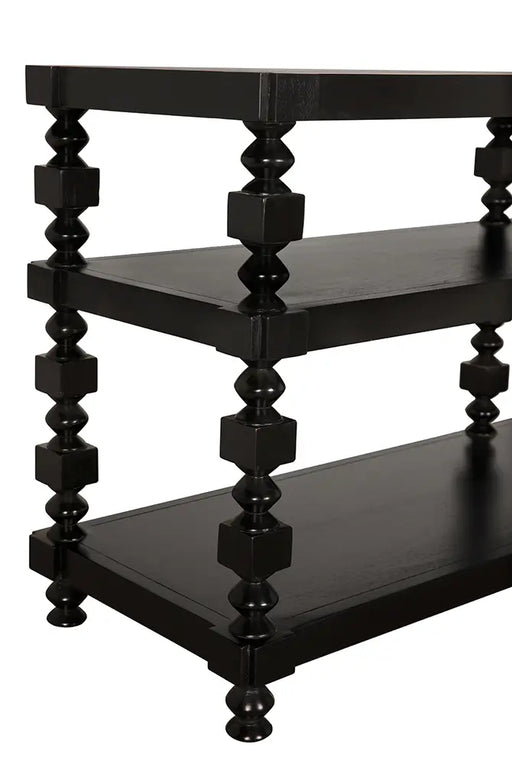 Noir Furniture - Maurice Console Table in Hand Rubbed Black - GCON455HB - GreatFurnitureDeal
