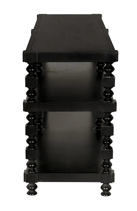 Noir Furniture - Maurice Console Table in Hand Rubbed Black - GCON455HB - GreatFurnitureDeal