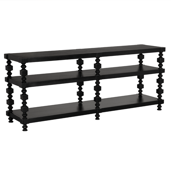 Noir Furniture - Maurice Console Table in Hand Rubbed Black - GCON455HB - GreatFurnitureDeal