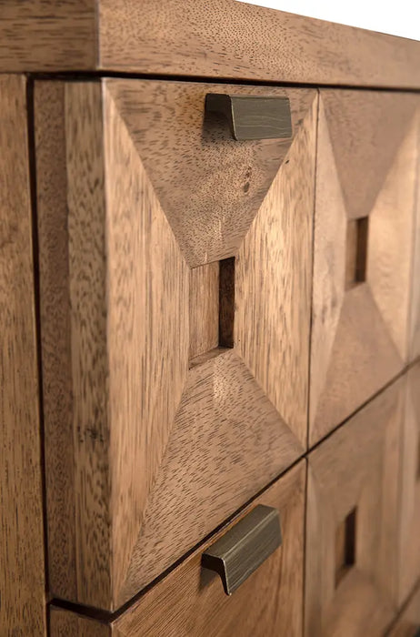 Noir Furniture - Musashi 2 Drawer Dresser Small in Dark Walnut - GCON458DW-1 - GreatFurnitureDeal