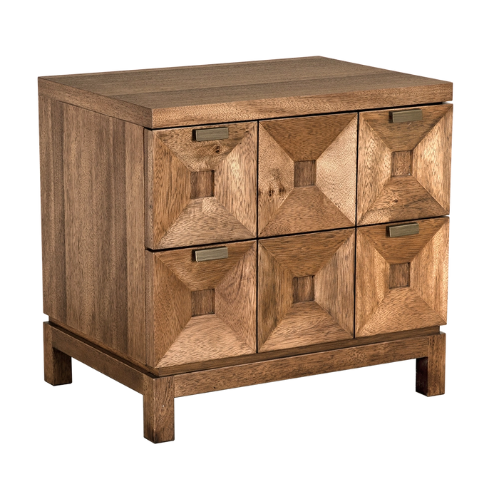 Noir Furniture - Musashi 2 Drawer Dresser Small in Dark Walnut - GCON458DW-1 - GreatFurnitureDeal