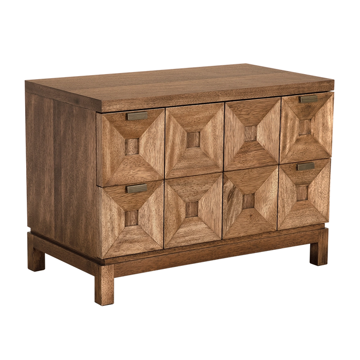 Noir Furniture - Musashi 2 Drawer Dresser Large in Dark Walnut - GCON458DW-2 - GreatFurnitureDeal