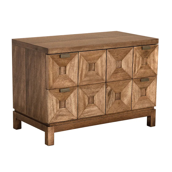 Noir Furniture - Musashi 2 Drawer Dresser Large in Dark Walnut - GCON458DW-2 - GreatFurnitureDeal