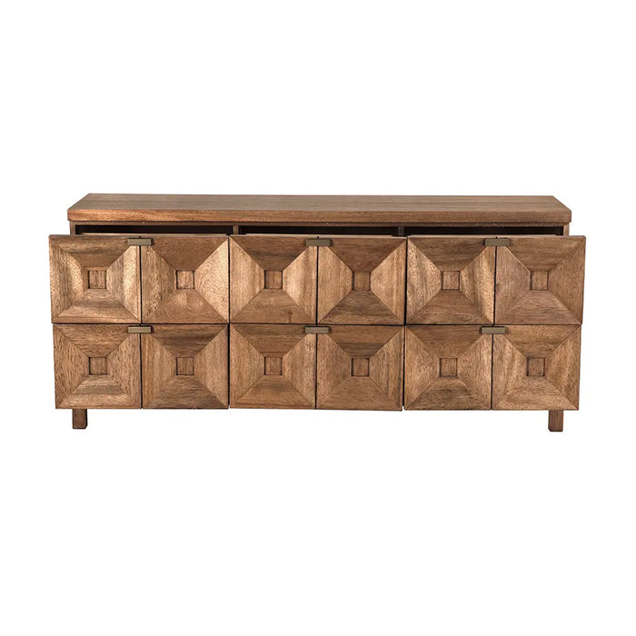 Noir Furniture - Musashi 6 Drawer Dresser in Dark Walnut - GCON458DW-3 - GreatFurnitureDeal