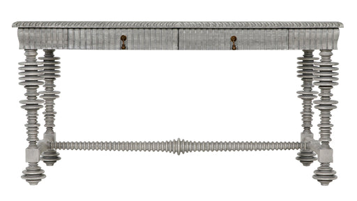 Noir Furniture - Portuguese Desk Small in Distressed Grey - GDES115DGR-S - GreatFurnitureDeal