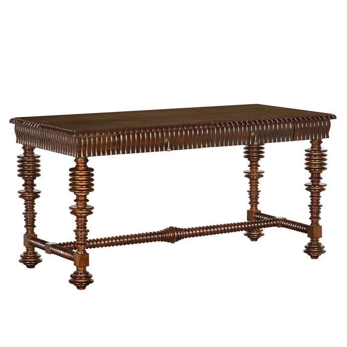 Noir Furniture - Portuguese Small Desk in Hand Rubbed Brown - GDES115HBR-S - GreatFurnitureDeal