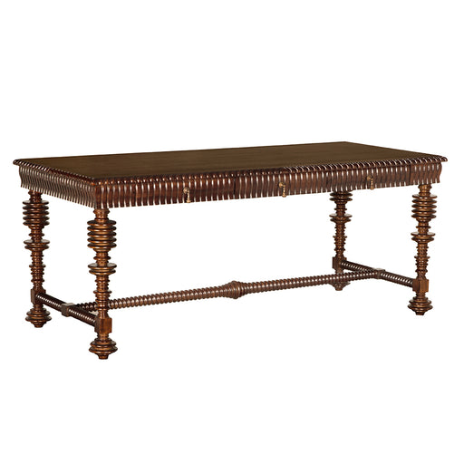Noir Furniture - Portuguese Desk in Hand Rubbed Brown - GDES115HBR - GreatFurnitureDeal