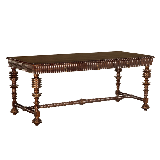Noir Furniture - Portuguese Desk in Hand Rubbed Brown - GDES115HBR - GreatFurnitureDeal