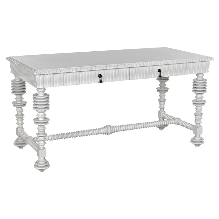 NOIR Furniture - Portuguese Desk Small Solid White - GDES115SW-S