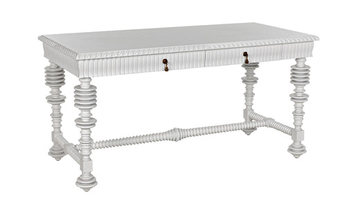 Noir Furniture - Portuguese Desk Small in Solid White - GDES115SW-S - GreatFurnitureDeal
