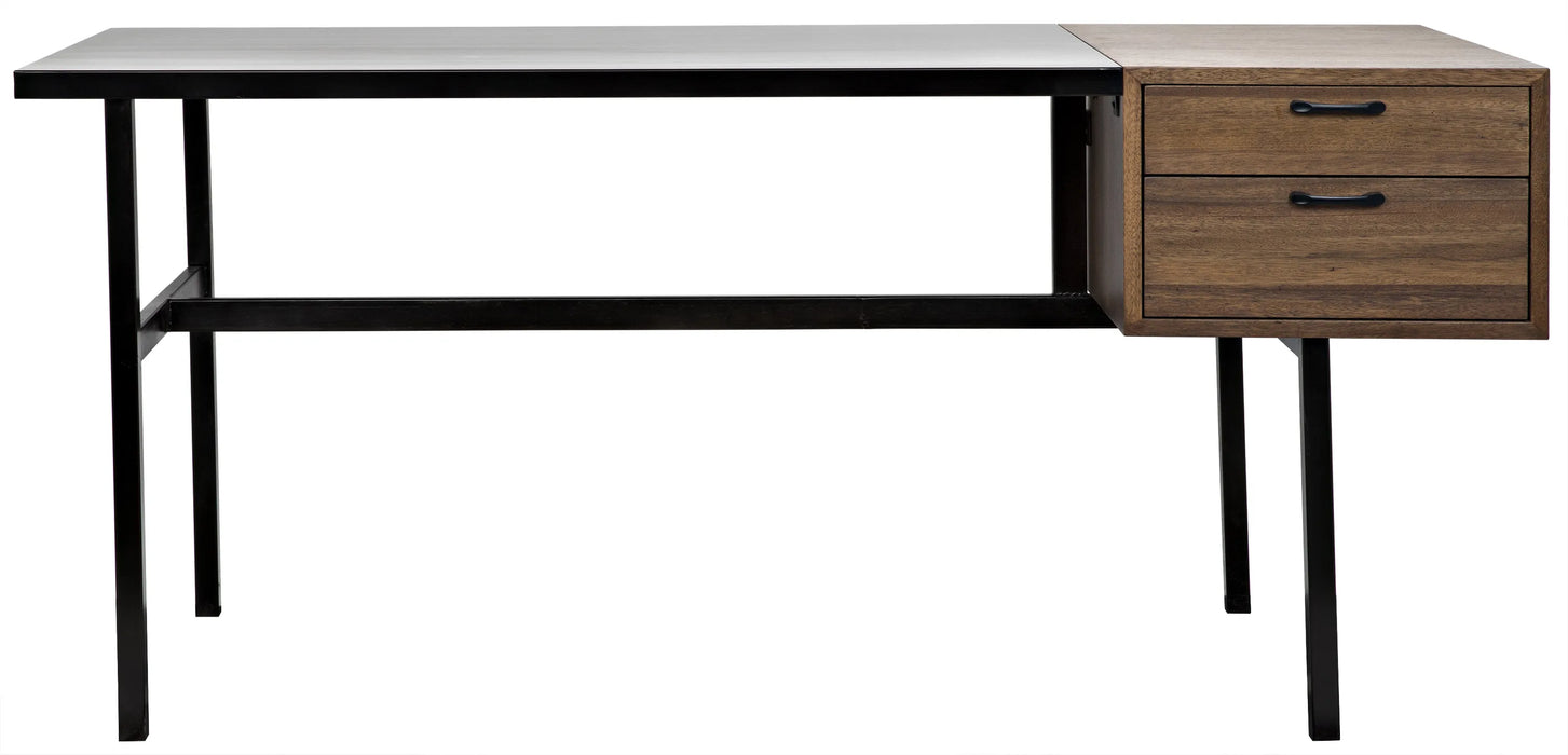 NOIR Furniture - Algeron Desk with Black Metal - GDES144MTB