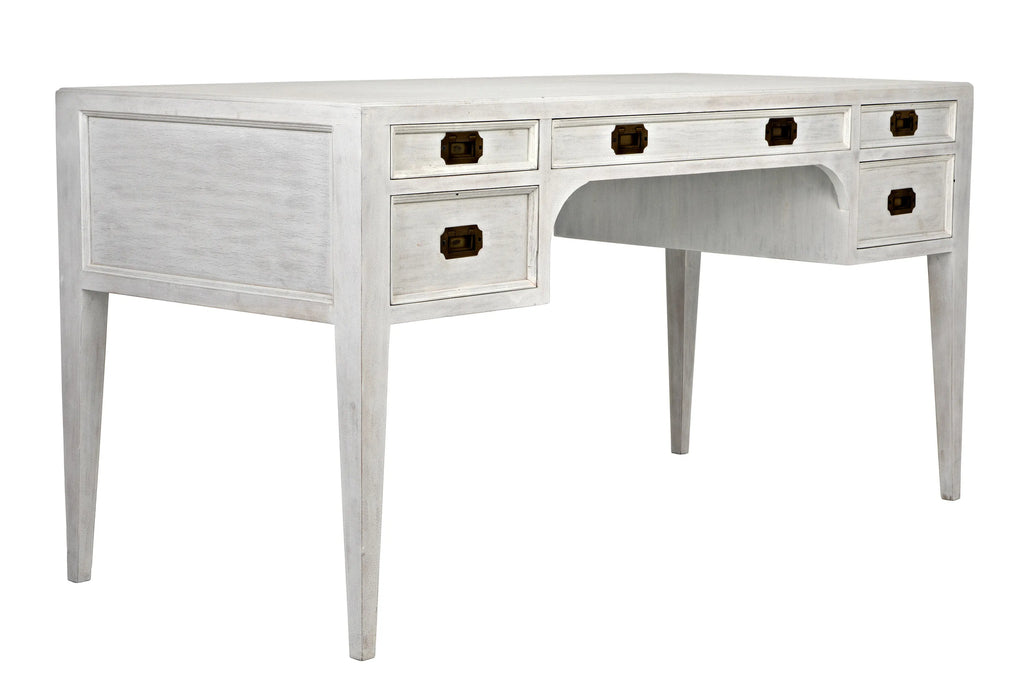 NOIR Furniture - Africa Desk, White Wash - GDES174WH