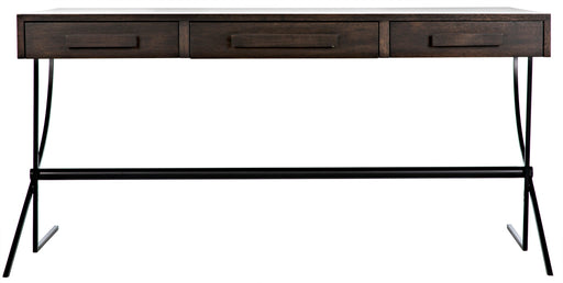 Noir Furniture - Frank Desk in Ebony Walnut - GDES181EB - GreatFurnitureDeal