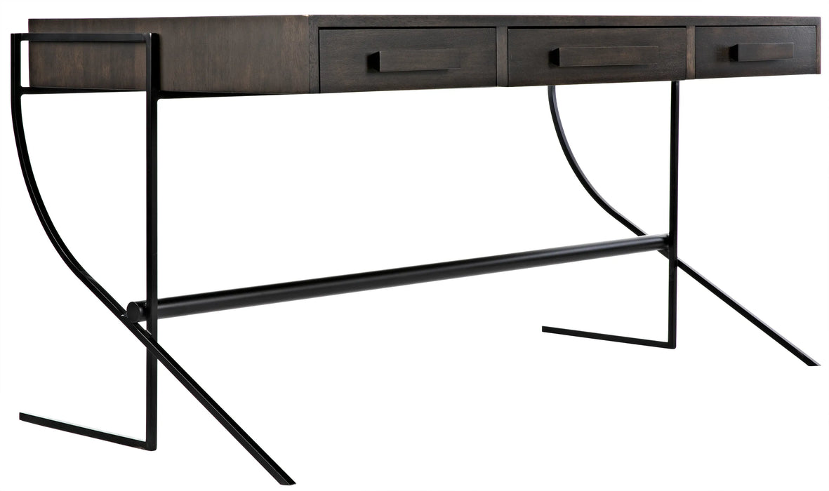 NOIR Furniture - Berlin Desk, Ebony Walnut with Metal - GDES181EB
