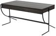 NOIR Furniture - Berlin Desk, Ebony Walnut with Metal - GDES181EB - GreatFurnitureDeal