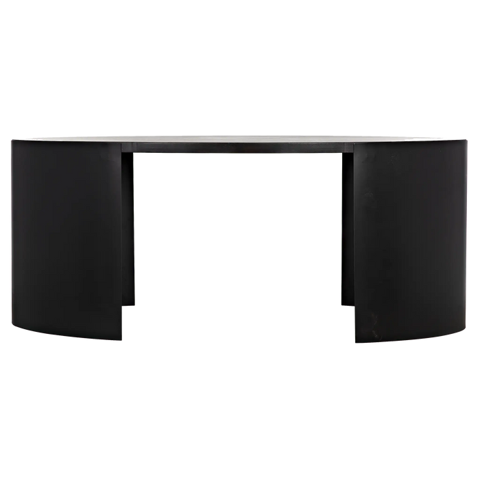 NOIR Furniture - Marigold Desk, Ebony Walnut, Black Metal - GDES186EB - GreatFurnitureDeal