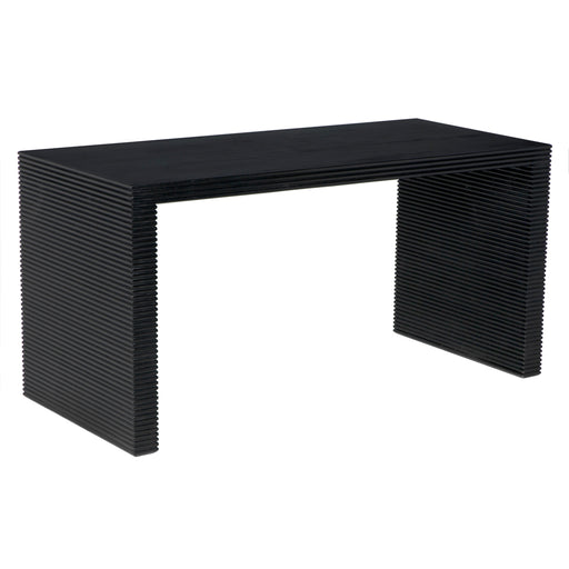 Noir Furniture - Manhattan Desk in Hand Rubbed Black - GDES189HB - GreatFurnitureDeal