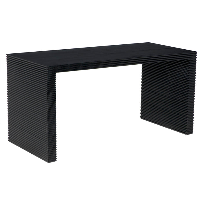 Noir Furniture - Manhattan Desk in Hand Rubbed Black - GDES189HB - GreatFurnitureDeal