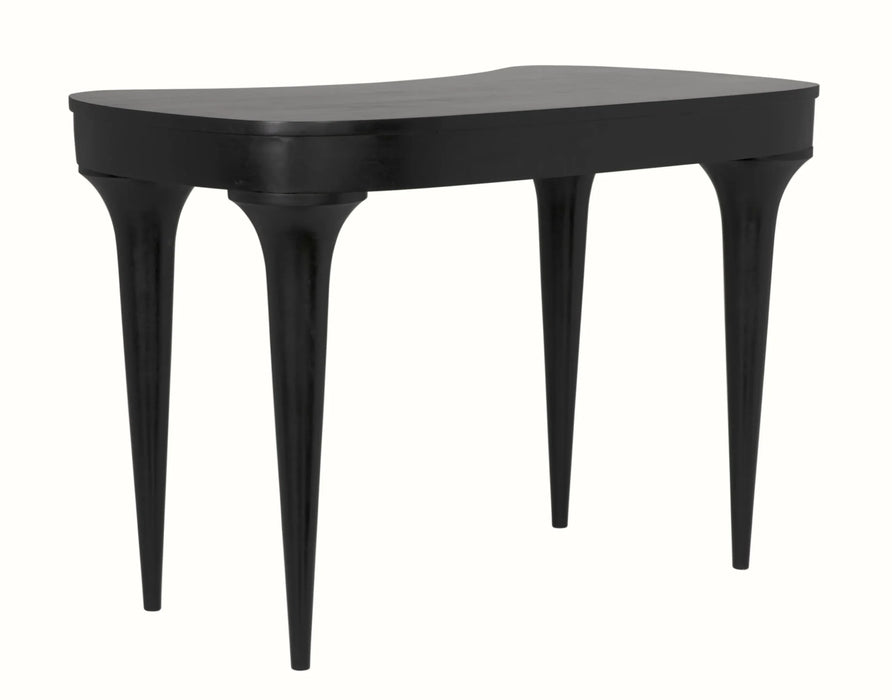 NOIR Furniture - Rennie Desk in Hand Rubbed Black - GDES198HB