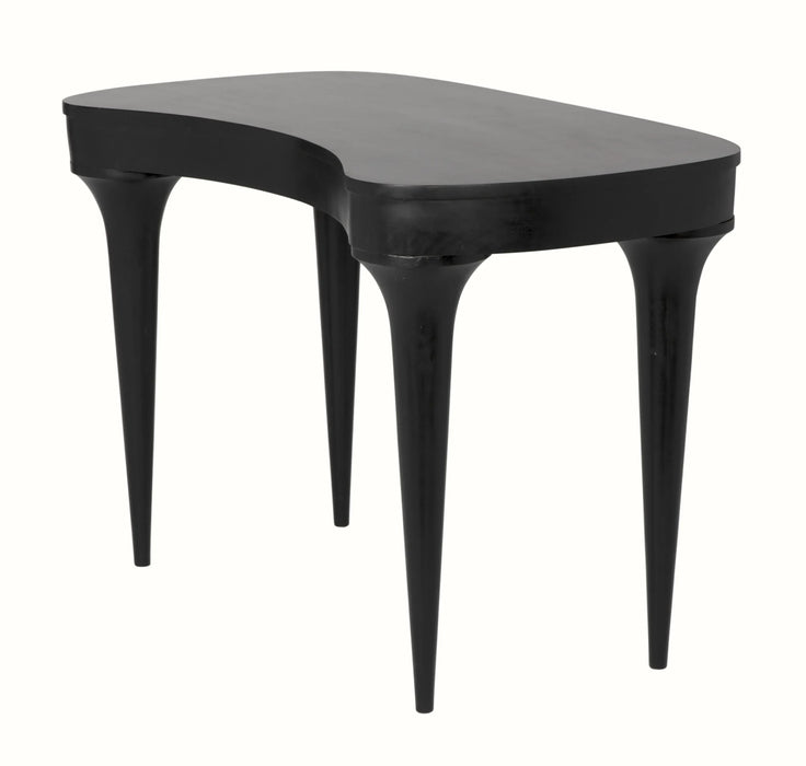 NOIR Furniture - Rennie Desk in Hand Rubbed Black - GDES198HB