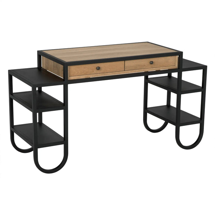 NOIR Furniture - Thomson Desk w/Metal - GDES202MTB - GreatFurnitureDeal