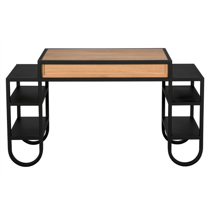 Noir Furniture - Thomson Desk in Cinder Black - GDES202MTB - GreatFurnitureDeal