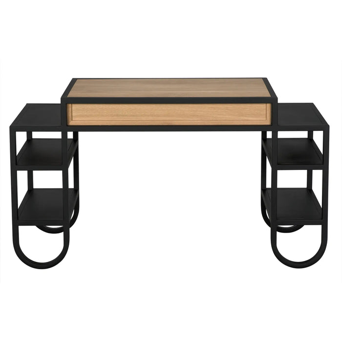 NOIR Furniture - Thomson Desk w/Metal - GDES202MTB - GreatFurnitureDeal