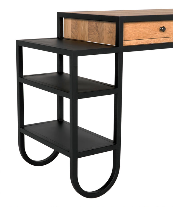 Noir Furniture - Thomson Desk in Cinder Black - GDES202MTB - GreatFurnitureDeal