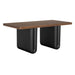 Noir Furniture - Mila Desk in Dark Walnut, Matte Black - GDES205DW - GreatFurnitureDeal