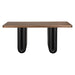 Noir Furniture - Mila Desk in Dark Walnut, Matte Black - GDES205DW - GreatFurnitureDeal