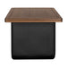 Noir Furniture - Mila Desk in Dark Walnut, Matte Black - GDES205DW - GreatFurnitureDeal