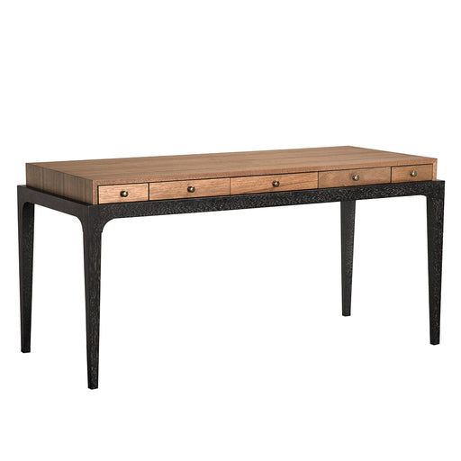 Noir Furniture - Memphis Desk in Dark Walnut and Black - GDES208DW - GreatFurnitureDeal